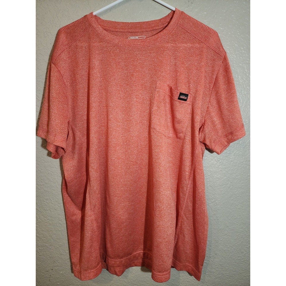 Dickies Men's T-Shirt, Size XL, Orange, Breathable, Short Sleeve, Easy Care